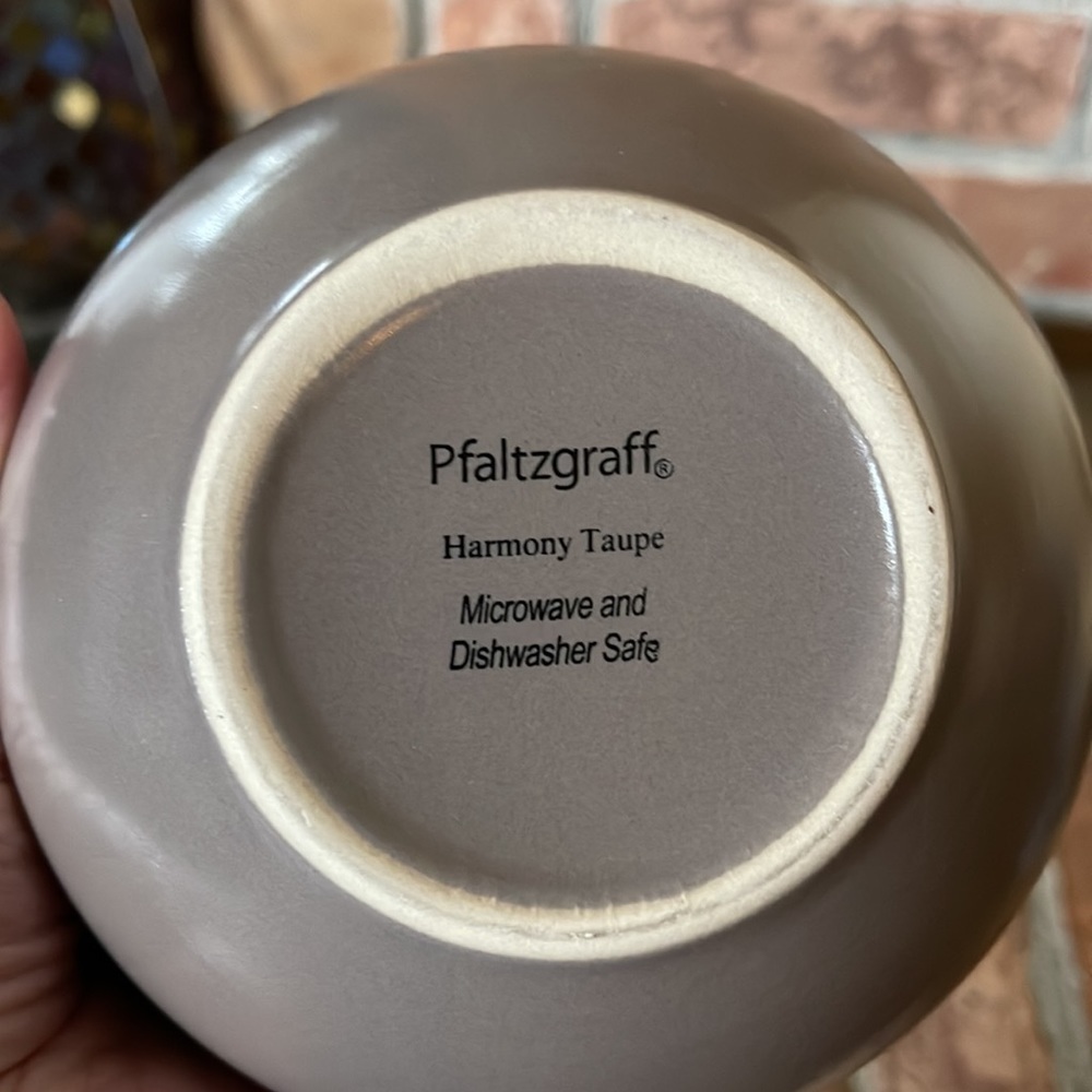Vtg Pfaltzgraff Harmony Taupe Soup/ Cereal Bowls Set of 2 - Picture 4 of 4